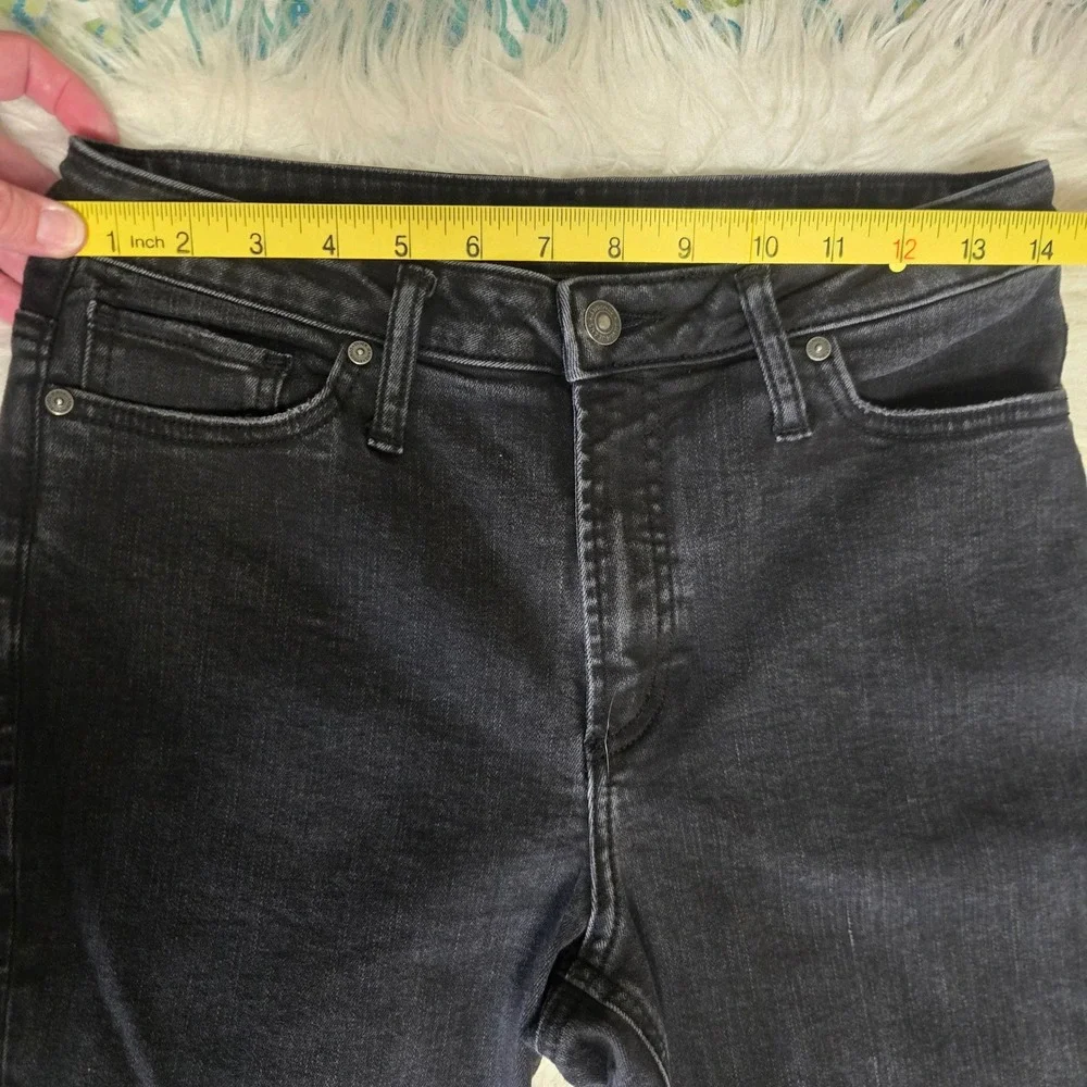 Silver Jeans Co High Note Skinny Black Raw Hem Jeans W30 L29